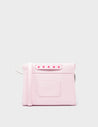 Vali Crossbody Small Parfait Pink Leather Bag - Tangle Tales Black Design
